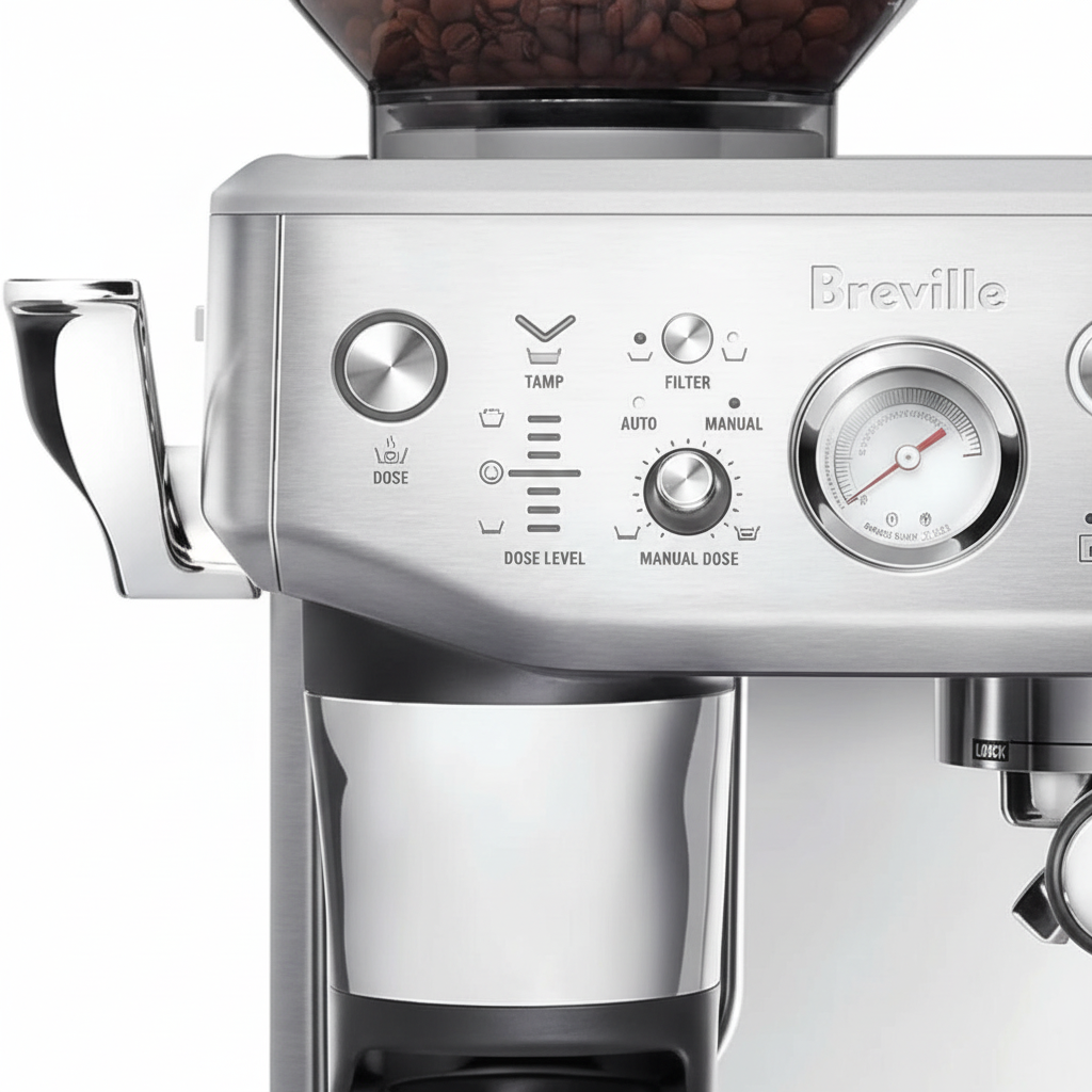 Breville the Barista Express Impress Espresso Machine, BES876BSS, Brushed Stainless Steel