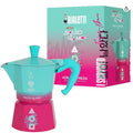 Bialetti Moka Express – Squid Game Collection | Iconic Stovetop Espresso Maker | Makes Real Italian Coffee | 3 Cup Moka Pot (130 ml) | Aluminium | Pink and Teal