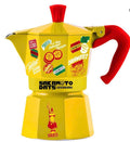 Bialetti Sakamoto Days Moka Express Stovetop Coffeemaker, Yellow, 130 ml Capacity – Classic Octagonal Aluminium Design for Even Heat – Patented Safety Valve and Gas Electric Stovetop Compatible