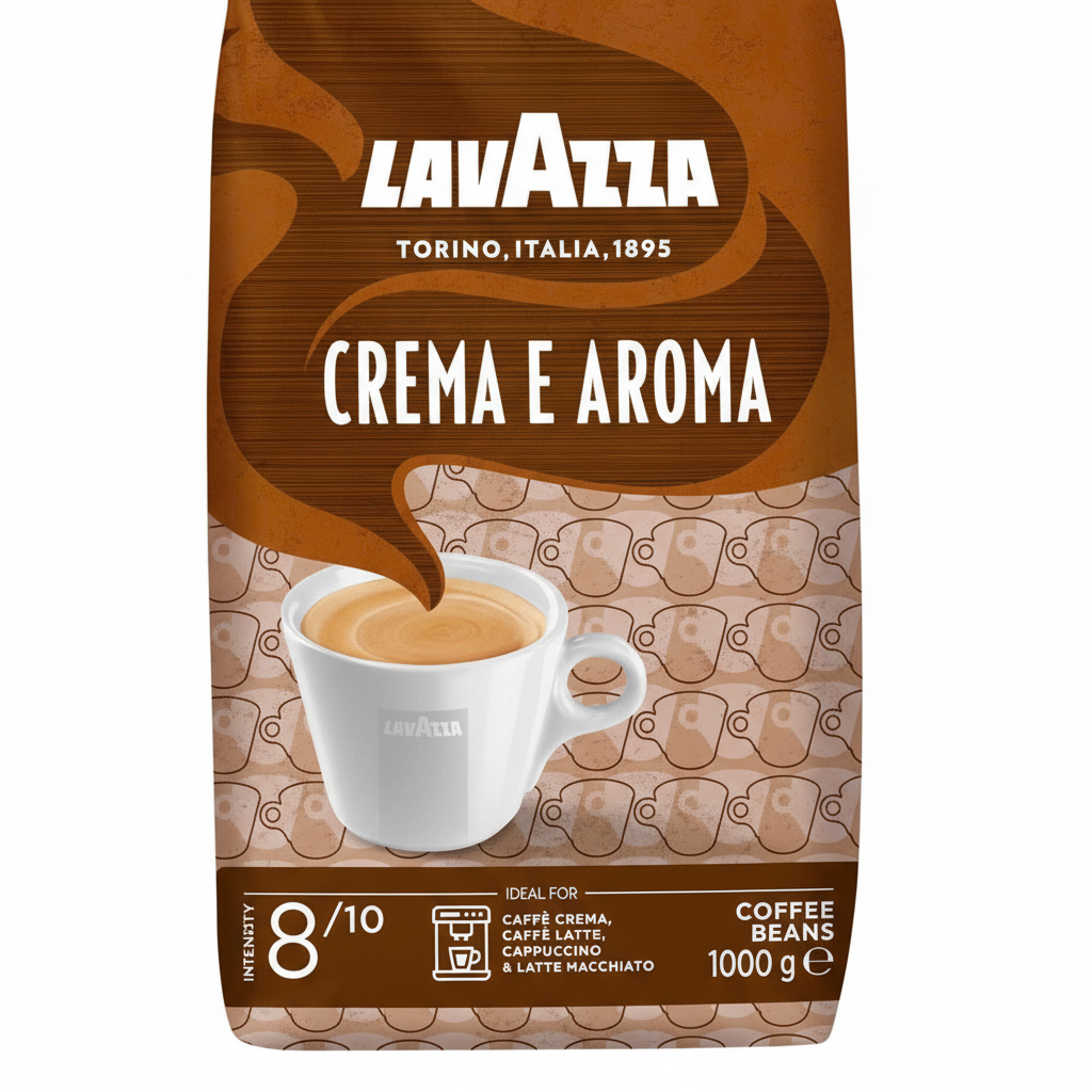 Lavazza Crema e Aroma, Arabica and Robusta Medium Roast Coffee Beans, 1 kg (Pack of 1)