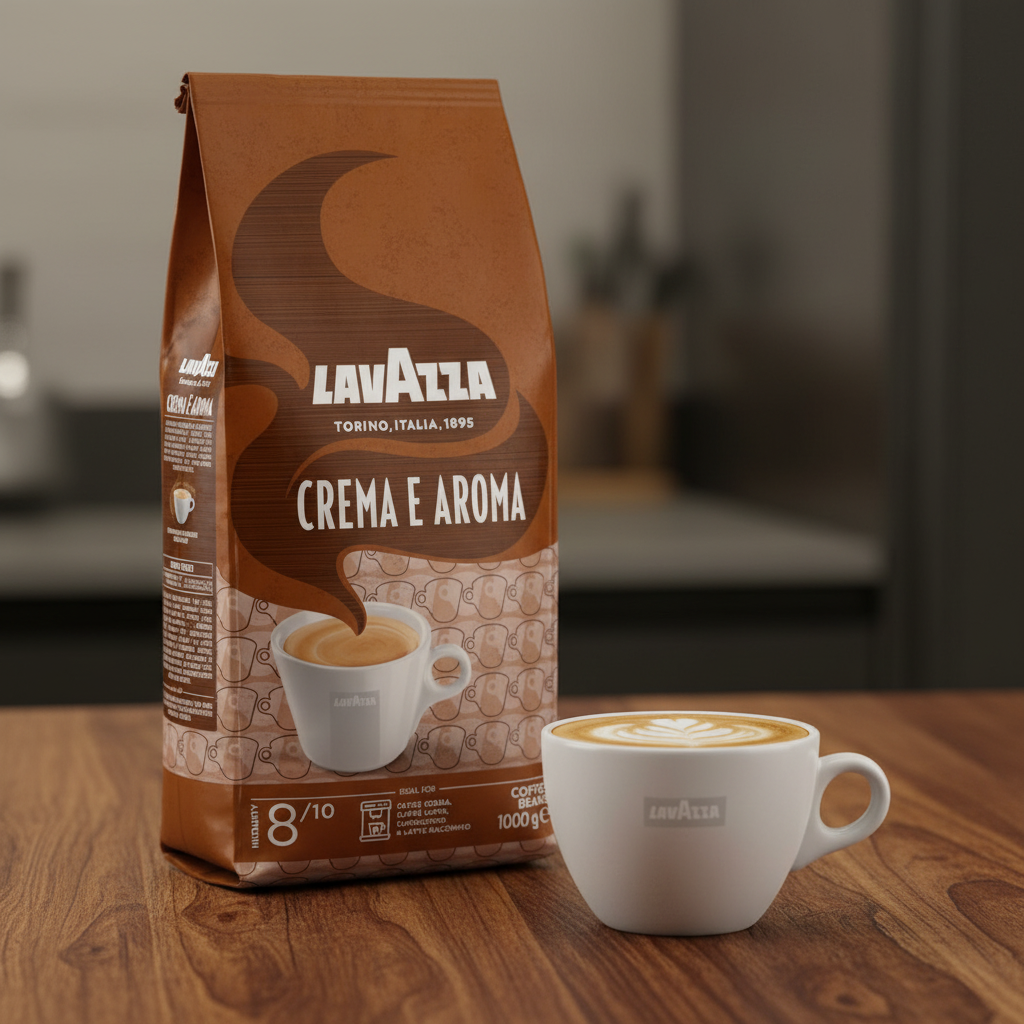 Lavazza Crema e Aroma, Arabica and Robusta Medium Roast Coffee Beans, 1 kg (Pack of 1)