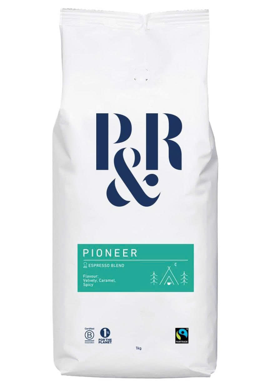 Pablo & Rusty's Pioneer Espresso Blend, Velvety Feel with Caramel and Spicy Notes, Specialty Coffee made from Ethically Sourced Coffee Beans, Ideal for Espresso Machine, Stovetop Brewer and More, 1 Kg