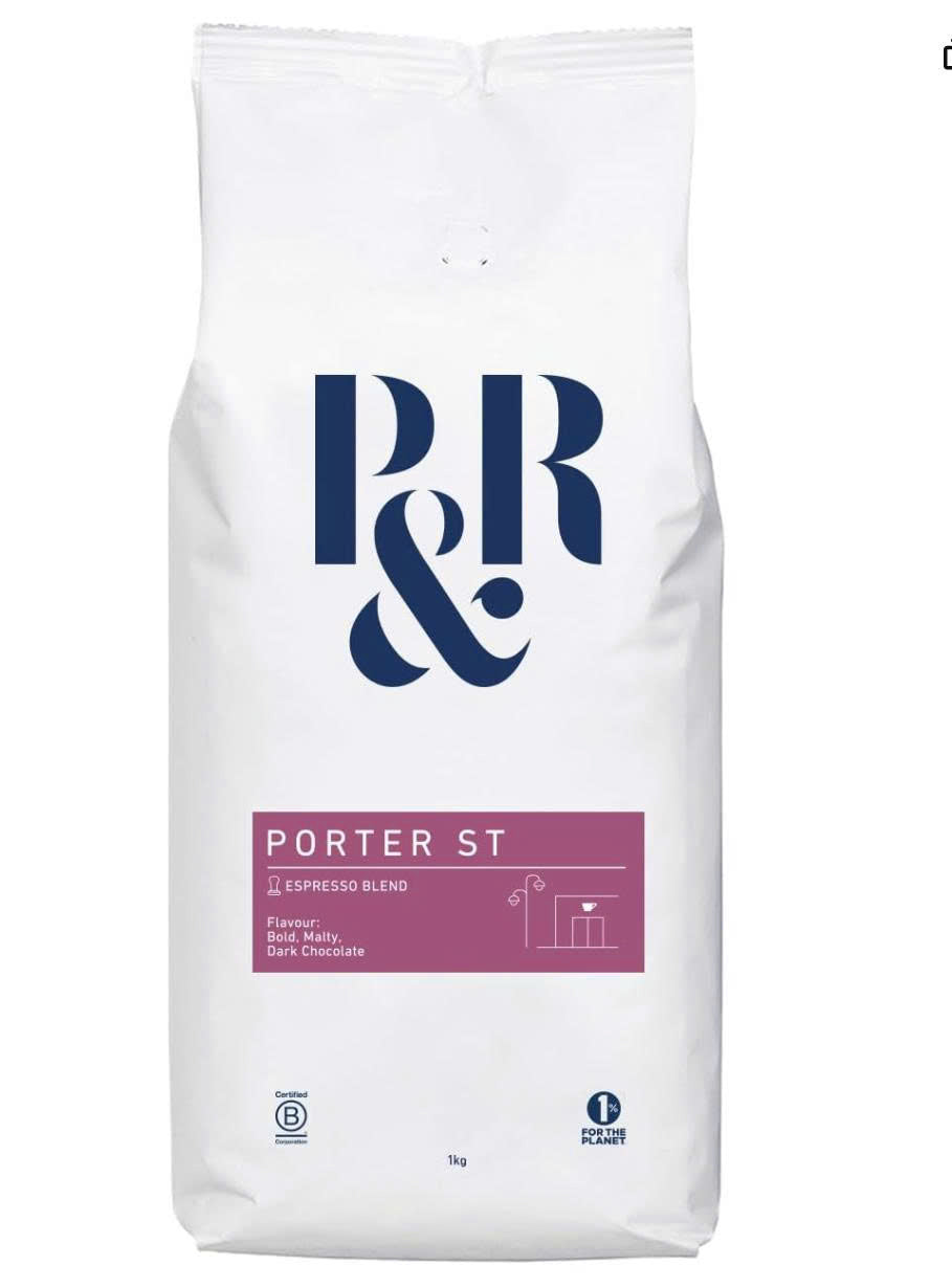 Pablo & Rusty's Porter St Espresso Coffee Blend, Flavour - Bold, Rich, Dark Chocolate, Buttery. Coffee for Espresso Machine, Stovetop Brewer and French Press, 1 Kg