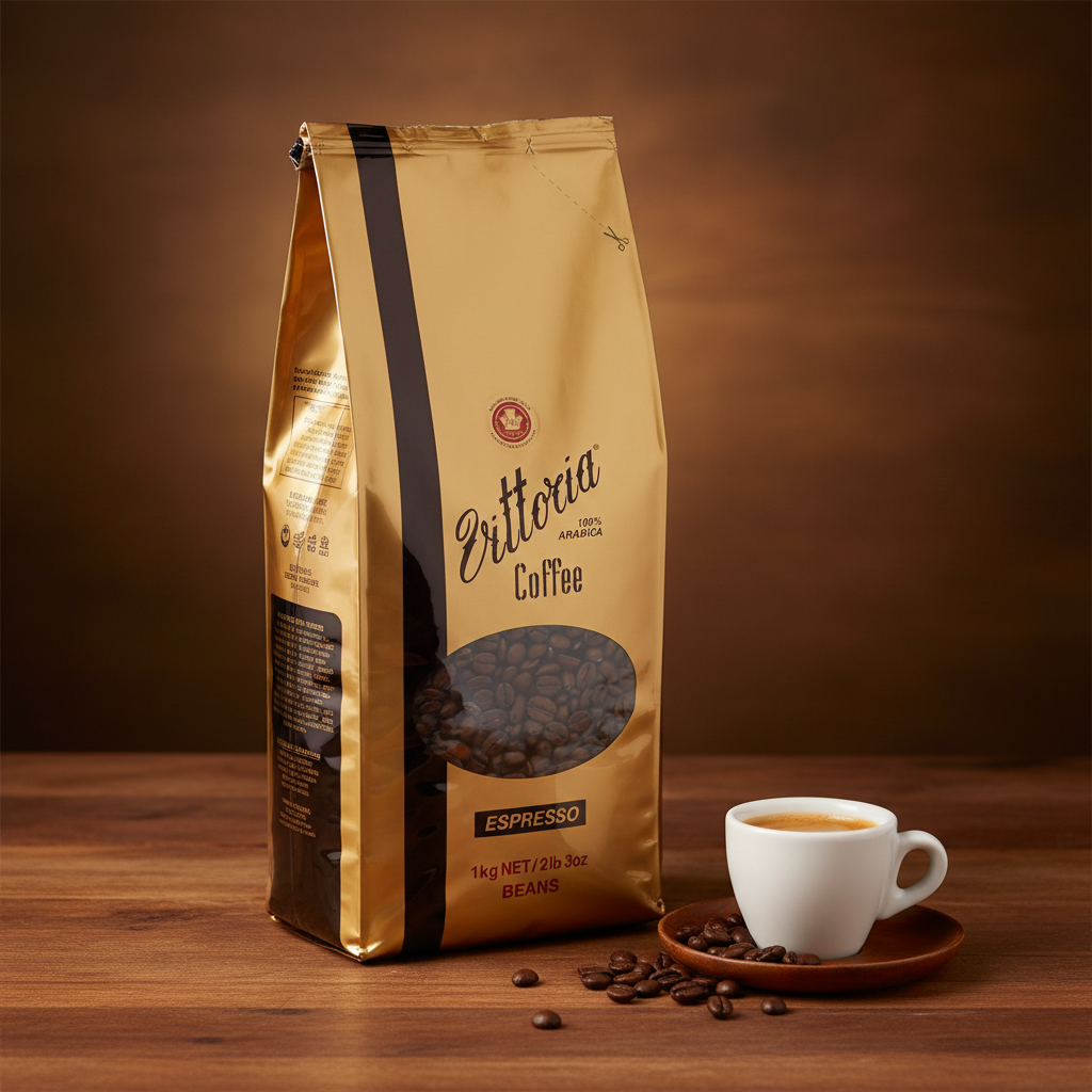 Vittoria Coffee Espresso 100% Arabica Coffee Beans 1kg. Dark Roasted Original & Iconic Blend, Perfect for Home Espresso Machines.