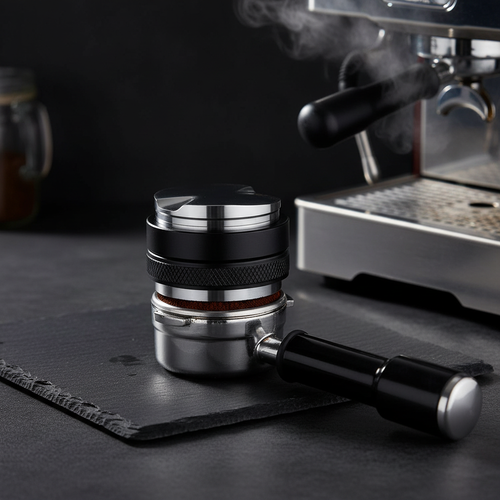 53mm Coffee Distributor & Tamper, MATOW Dual Head Coffee Leveler Compatible with Breville 54mm Portafilter, Adjustable Depth- Professional Espresso Hand Tampers